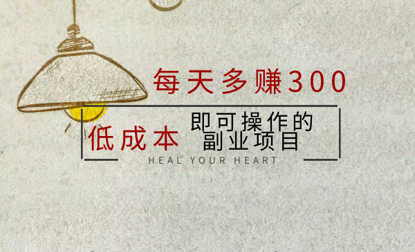 日賺300，低成本即可操作的副業(yè)項(xiàng)目